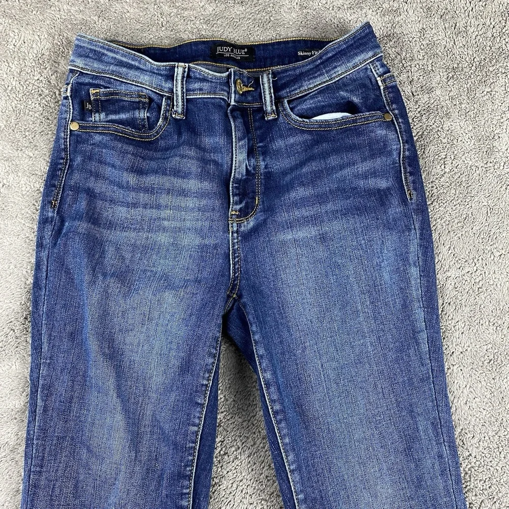 Judy Blue Skinny Fit Capri‎ Jeans Womens 7/28 Blue Mid Rise Denim